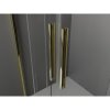 MEXEN/S - Velar L Duo posuvné sprchové dveře 140 cm, transparent, zlatá 871-140-003-02-50