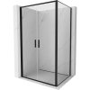 MEXEN/S - Exo sprchový kout dveře křídlové 70 x 75 cm, transparent, černá 814-070-075-70-00