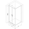 MEXEN/S - Exo sprchový kout dveře křídlové 70 x 85 cm, transparent, chrom 814-070-085-01-00