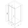 MEXEN/S - Exo sprchový kout skládací dveře 95 x 95 cm, transparent, chrom 816-095-095-01-00