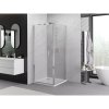 MEXEN/S - Exo sprchový kout skládací dveře 95 x 95 cm, transparent, chrom 816-095-095-01-00