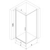 MEXEN/S - Exo sprchový kout dveře křídlové 70 x 95 cm, transparent, chrom 817-070-095-01-00
