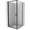 MEXEN/S - Exo sprchový kout dveře křídlové 75 x 75 cm, transparent, černá 817-075-075-70-00