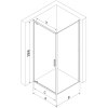 MEXEN/S - Exo sprchový kout dveře křídlové 70 x 85 cm, transparent, chrom 8181-070-085-01-00