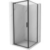 MEXEN/S - Exo sprchový kout dveře křídlové 75 x 75 cm, transparent, černá 8181-075-075-70-00