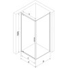 MEXEN/S - Exo sprchový kout dveře křídlové 80 x 85 cm, transparent, chrom 8181-080-085-01-00