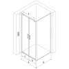 MEXEN/S - Exo sprchový kout dveře křídlové 70 x 70 cm, transparent, chrom 8182-070-070-01-00
