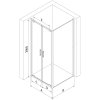 MEXEN/S - Exo sprchový kout dveře křídlové 80 x 70 cm, transparent, chrom 8182-080-070-01-00