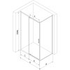 MEXEN/S - Exo sprchový kout dveře křídlové 155 x 85 cm, transparent, chrom 819-155-085-01-00