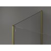 MEXEN/S - Kioto Sprchová zástěna WALK-IN 90 x 75 x 40 cm, transparent, zlatá kartáčovaná 800-090-075-221-55-00-040