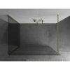 MEXEN/S - Kioto Sprchová zástěna WALK-IN 90 x 75 cm, transparent, zlatá kartáčovaná 800-090-212-55-00-075
