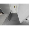 MEXEN/S - Kioto L Sprchová zástěna WALK-IN 80 x 200, transparent/dekor, zlatá kartáčovaná 800-080-103-55-35