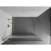 MEXEN/S - Kioto L Sprchová zástěna WALK-IN 80 x 200, transparent/dekor, zlatá kartáčovaná 800-080-103-55-35
