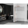 MEXEN/S - Kioto L Sprchová zástěna WALK-IN 80 x 200, transparent/dekor, růžové zlato 800-080-103-60-35