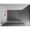 MEXEN/S - Kioto L Sprchová zástěna WALK-IN 80 x 200, transparent/dekor, růžové zlato 800-080-103-60-35