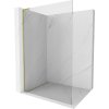 MEXEN/S - Kioto L Sprchová zástěna WALK-IN 85 x 200, transparent, zlatá kartáčovaná 800-085-103-55-00