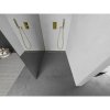 MEXEN/S - Kioto L Sprchová zástěna WALK-IN 80 x 200, zrcadlové, zlato kartáčovaná 800-080-103-55-50
