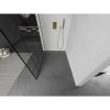 MEXEN/S - Kioto L Sprchová zástěna WALK-IN 80 x 200, černý vzor, zlato kartáčovaná 800-080-103-55-78
