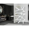 MEXEN/S - Kioto L Sprchová zástěna WALK-IN 90 x 200 cm, bílý vzor, zlatá kartáčovaná 800-090-103-55-97