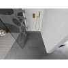 MEXEN/S - Kioto L Sprchová zástěna WALK-IN 90 x 200 cm, bílý vzor, zlatá kartáčovaná 800-090-103-55-97