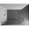 MEXEN/S - KiotoL Sprchová zástěna WALK-IN Walk-in 80 x 200 cm, transparent, zlatá kartáčovaná 800-080-103-55-06
