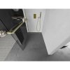 MEXEN/S - Kioto+ L Sprchová zástěna WALK-IN s poličkou a držákem ručníků 80 x 200 cm, transparent, zlatá kartáčovaná 800-080-123-55-00