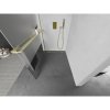 MEXEN/S - Kioto+ L Sprchová zástěna WALK-IN s poličkou a držákem ručníků 80 x 200 cm, transparent/dekor, zlatá kartáčovaná 800-080-123-55-35