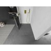 MEXEN/S - Kioto+ L Sprchová zástěna WALK-IN s poličkou a držákem ručníků 90 x 200 cm, černý vzor, zlatá kartáčovaná 800-090-123-55-77