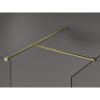 MEXEN/S - Kioto Sprchová zástěna Walk-in 90 x 70 cm, černý vzor, zlatá kartáčovaná 800-090-202-55-70-070