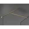 MEXEN/S - Kioto Sprchová zástěna Walk-in 90 x 80 cm, černý vzor, zlatá kartáčovaná 800-090-202-55-70-080
