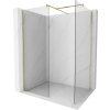MEXEN/S - Kioto Sprchová zástěna WALK-IN 90 x 80 cm, transparent, zlatá kartáčovaná 800-090-202-55-00-080