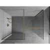 MEXEN/S - Kioto Sprchová zástěna WALK-IN 90 x 85 cm, transparent, zlatá kartáčovaná 800-090-202-55-00-085