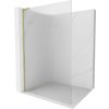 MEXEN/S - Kioto L Sprchová zástěna WALK-IN 90 x 200 cm, proužky, zlatá kartáčovaná 800-090-103-55-09