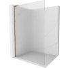 MEXEN/S - Kioto L Sprchová zástěna WALK-IN 90 x 200 cm, proužky, růžové zlato 800-090-103-60-09