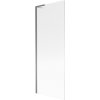 MEXEN/S - Next L vanová zástěna FIX 70 x 150 cm, proužky, grafit metal 895-070-000-03-09-95