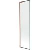 MEXEN/S - Next L vanová zástěna FIX 50 x 150 cm, černá vzor, růžové zlato 895-050-000-03-70-60