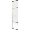 MEXEN/S - Next L vanová zástěna FIX 50 x 150 cm, černá vzor, růžové zlato 895-050-000-03-77-60
