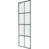 MEXEN/S - Next L vanová zástěna FIX 60 x 150 cm, černá vzor, grafit metal 895-060-000-03-77-95