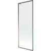 MEXEN/S - Next L vanová zástěna FIX 70 x 150 cm, černá vzor, růžové zlato 895-070-000-03-70-60