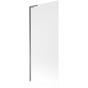 MEXEN/S - Next L vanová zástěna FIX 80 x 150 cm, dekor, grafit metal 895-080-000-03-30-95