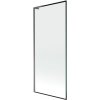 MEXEN/S - Next L vanová zástěna FIX 80 x 150 cm, černá vzor, grafit metal 895-080-000-03-70-95