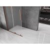 MEXEN/S - Velar L Sprchová zástěna posuvná Walk-in 90 x 200 cm, dekor 8 mm, růžové zlato 871-090-003-33-60