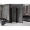 MEXEN/S - Velar L Duo sprchový kout, posuvné dveře 90 x 90 cm, grafit, růžové zlato 871-090-090-02-43-60