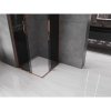MEXEN/S - Velar L Duo sprchový kout, posuvné dveře 90 x 90 cm, grafit, růžové zlato 871-090-090-02-43-60