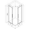 MEXEN/S - Velar L Duo sprchový kout, posuvné dveře 100 x 100 cm, grafit, grafit metal 871-100-100-02-43-95