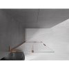 MEXEN/S - Velar L Sprchová zástěna posuvná Walk-in 110 x 200 cm, transparent 8 mm, růžové zlato 871-110-003-03-60