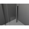 MEXEN/S - Velar L Sprchová zástěna posuvná Walk-in 110 x 200 cm, dekor 8 mm, grafit metal 871-110-003-33-95