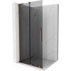 MEXEN/S - Velar L Sprchová zástěna posuvná Walk-in 120 x 200 cm, grafit 8 mm, růžové zlato 871-120-003-43-60