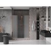 MEXEN/S - Velar L Duo posuvné sprchové dveře 140 cm, dekor, růžové zlato 871-140-003-32-60