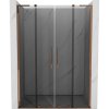 MEXEN/S - Velar L Duo posuvné sprchové dveře 140 cm, grafit, růžové zlato 871-140-003-42-60